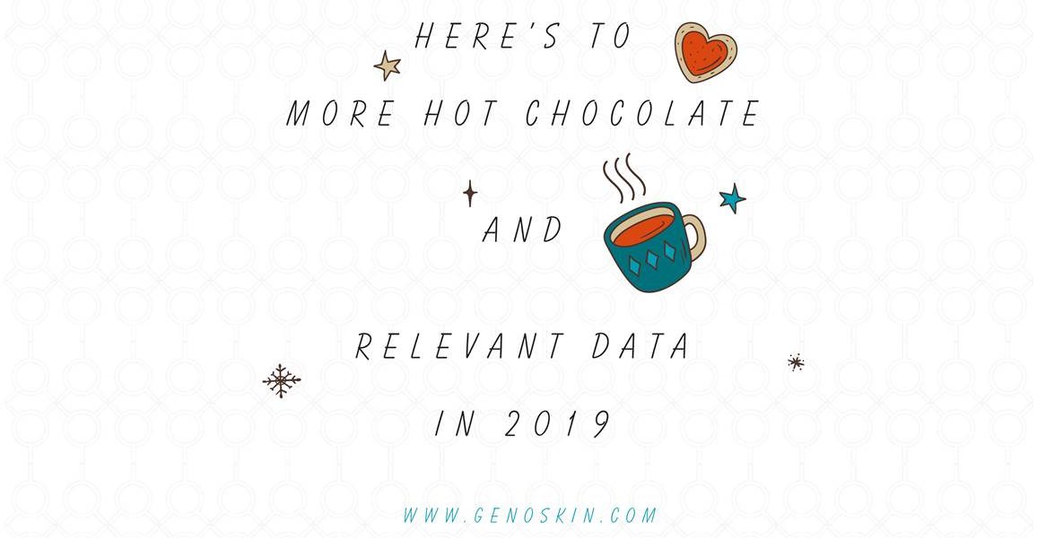 Genoskin wishes for 2019 card, here's to more hot chocolate and relevant data
