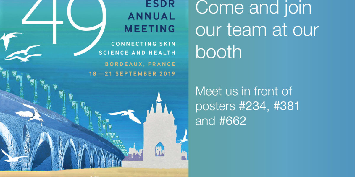 Illustration for ESDR 2019 showing ESDR 2019 poster and stating Come and join our team at our booth